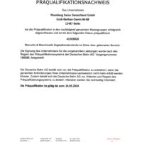 DB Präqualifikationsnachweis Manuelle & Maschinelle Vegetationskontrolle im Gleis- bzw. gleisnahen Bereich