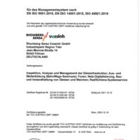 Ce 41AU QM+UM+SGM Zertifikat Rhomberg Sersa Service GmbH DE