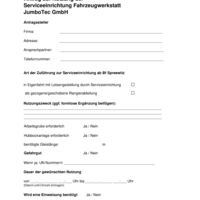 Antrag auf Nutzung Serviceeinrichtung